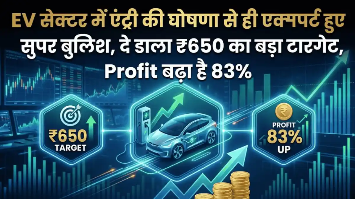EV सेक्टर में एंट्री की घोषणा से ही एक्सपर्ट हुए सुपर बुलिश, दे डाला ₹650 का बड़ा टारगेट, Profit बढ़ा है 83%