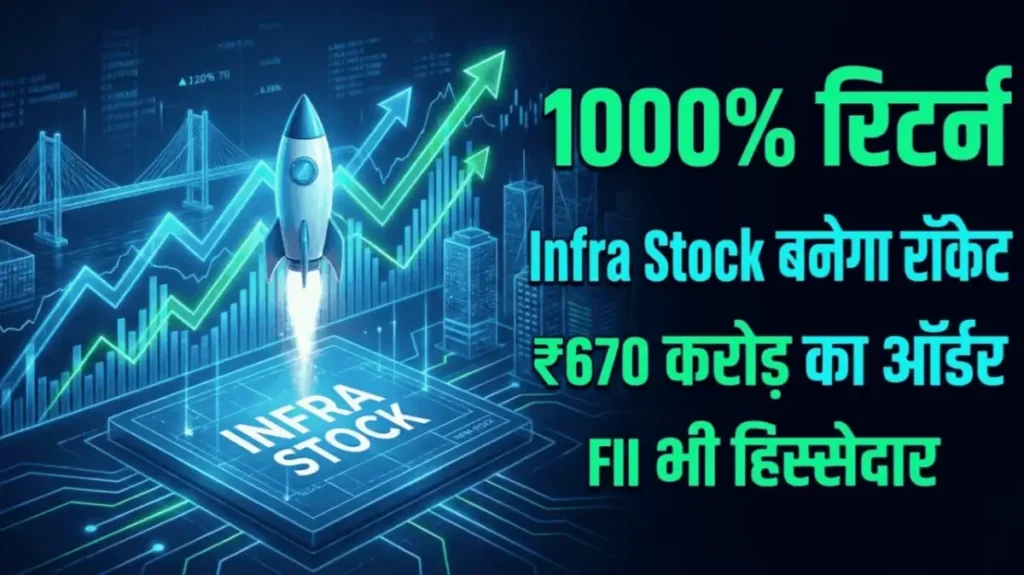 1000% रिटर्न देने वाला Infra Stock बनेगा रॉकेट, हाथ लगा एक और 670 करोड़ का ऑर्डर, FII भी है हिस्सेदार